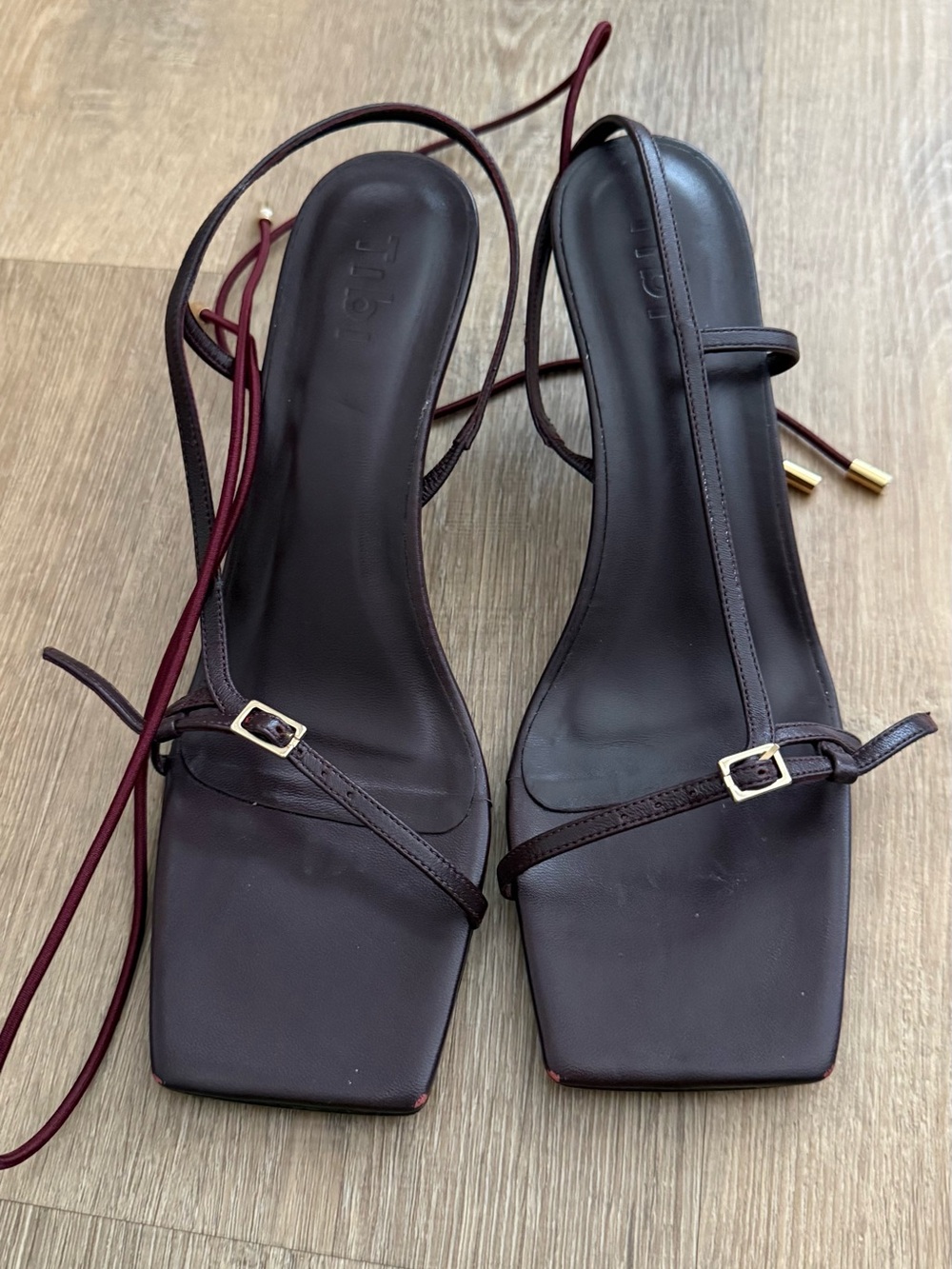 Tibi Burgundy Kendrick Sandals | Worn Once |Size 39.5